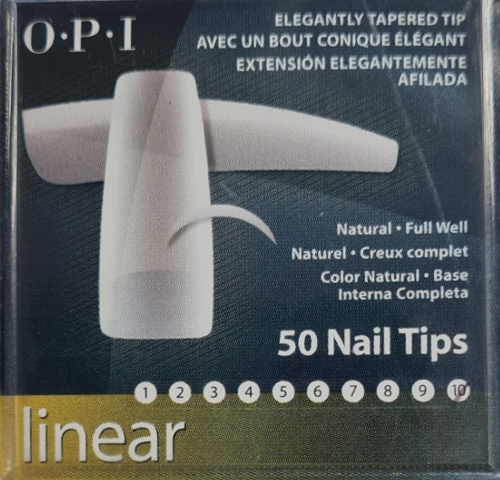 OPI NAIL TIPS - LINEAR - Full-well - Size 10 - 50 tips